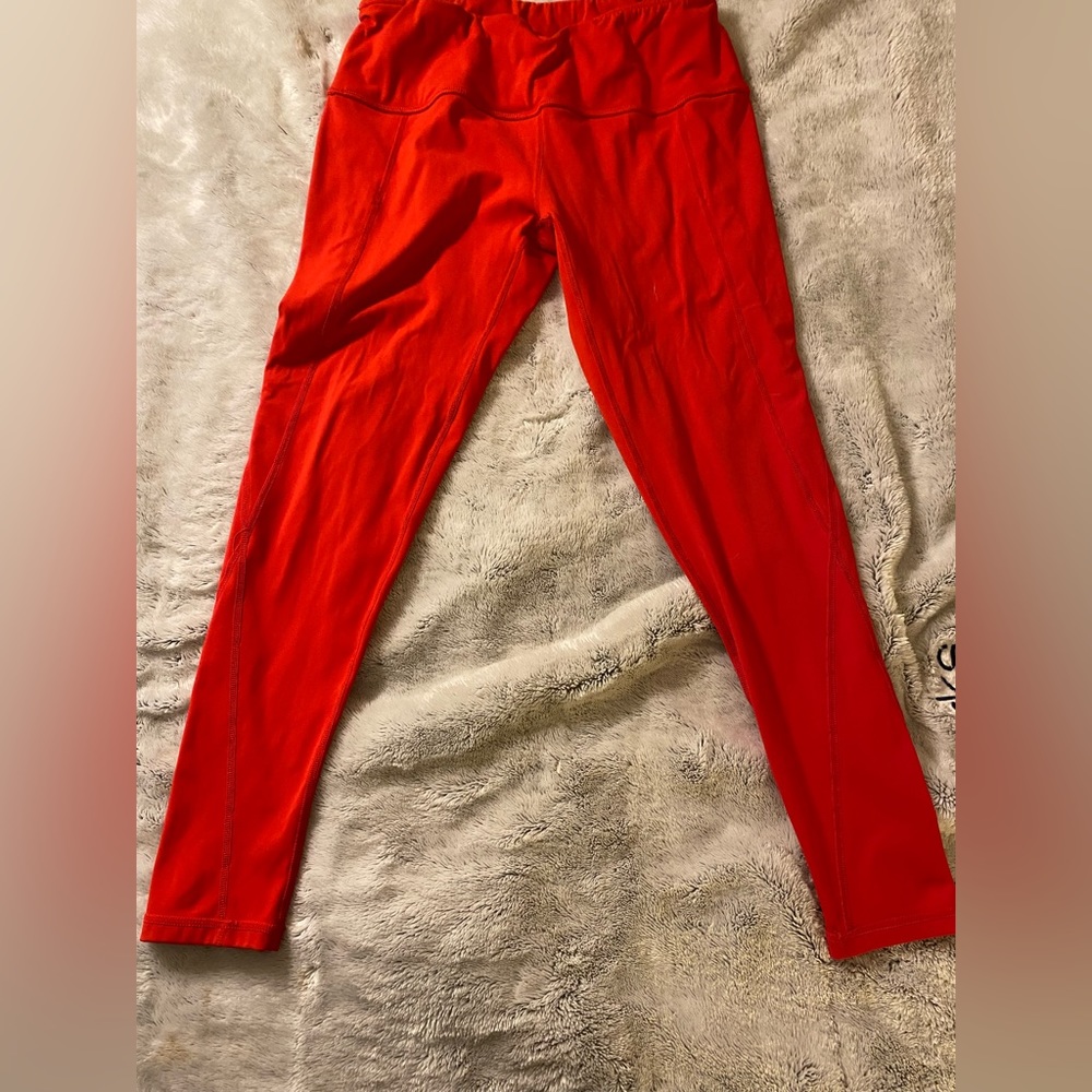 Red leggings